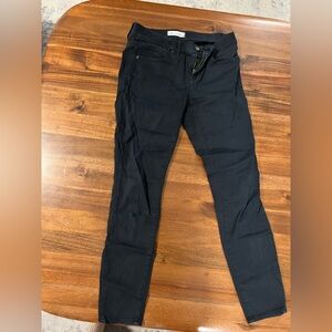 Madewell Women’s Black Skinny Jean-Cut Pants